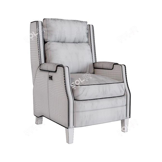 Luxury Power Recliner with Adjustable Headrest 3D model image 2