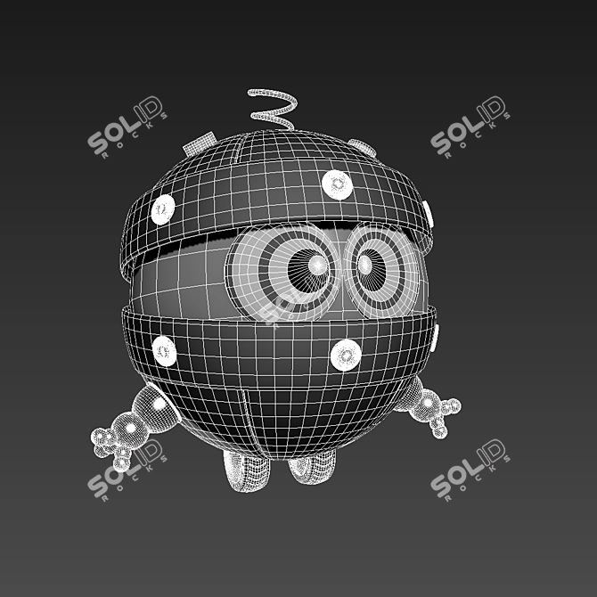 Whistling Bibi Robot from "Smeshariki 3D model image 3
