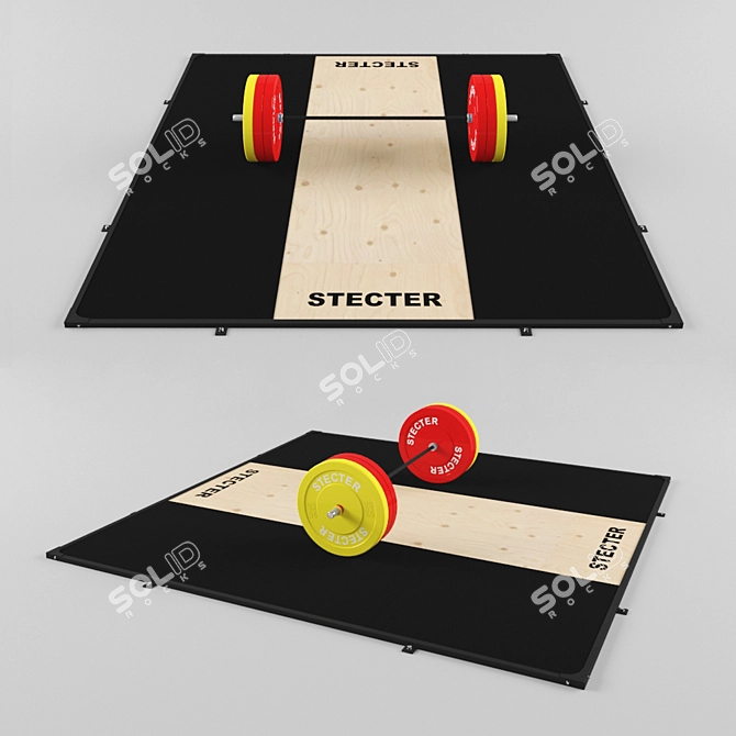 Heavy Duty Weight Lifting Platform (3x3m) 3D model image 1