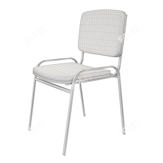 Modern Stackable Office Chair 3D model image 3