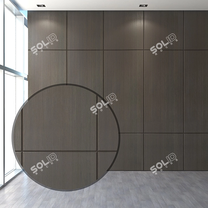 Minimalist Wooden Panel 3D model image 1