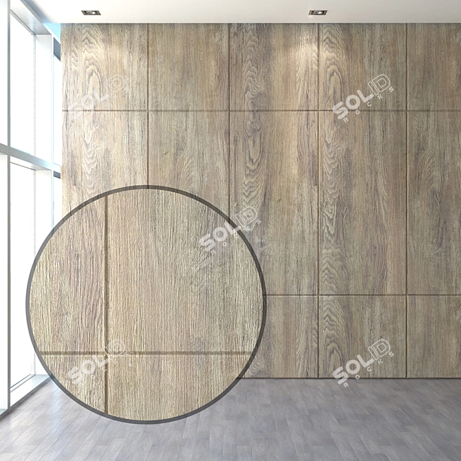 Seamless Wood Texture, Low Poly 3D model image 1