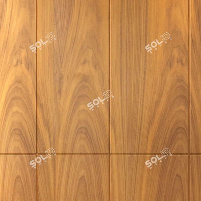 Seamless Wood Texture Panel 3D model image 3