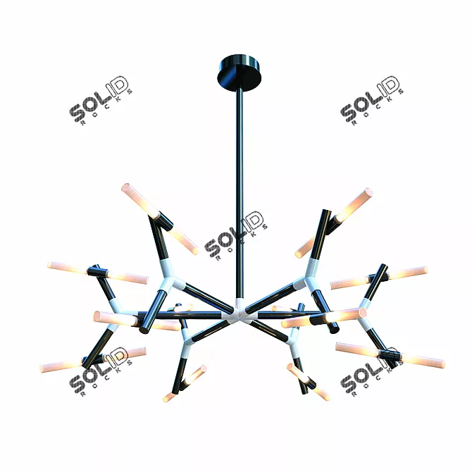 Modern Hanging Light Fixture 3D model image 1