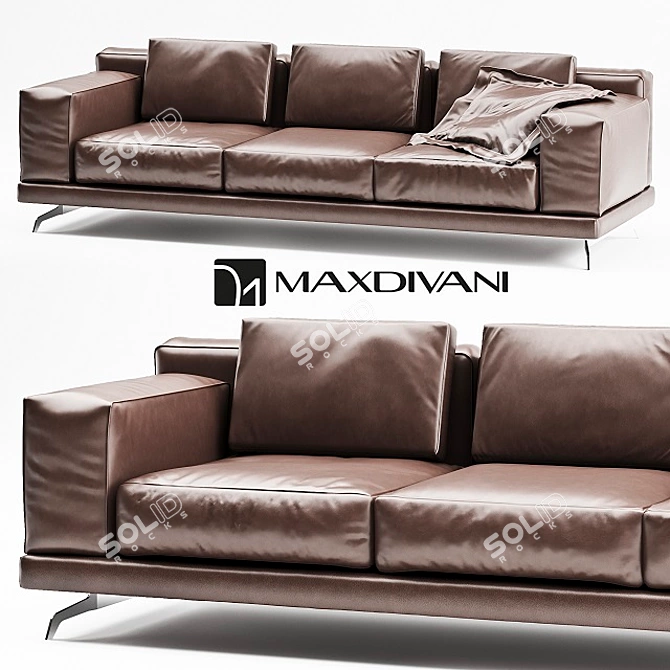 Elegant Nando Sofa: Maxdivani Scheda Mod 3D model image 3
