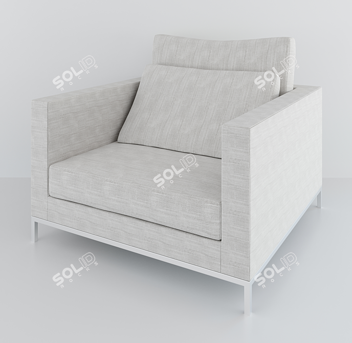 Elegant BALTUS Armchair: Perfect Comfort & Style 3D model image 1