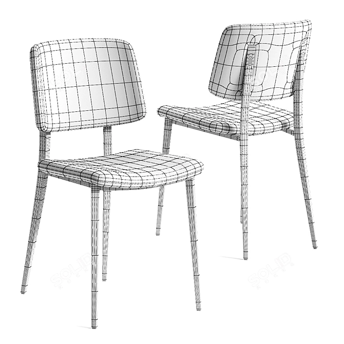 Colombini Casa KARIN Chair: Elegant and Comfortable 3D model image 3