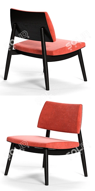 Colombini Casa SAMURAI Armchair: Sleek and Compact Seating 3D model image 2