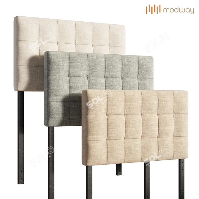 Lily Upholstered Twin Headboard 3D model image 1