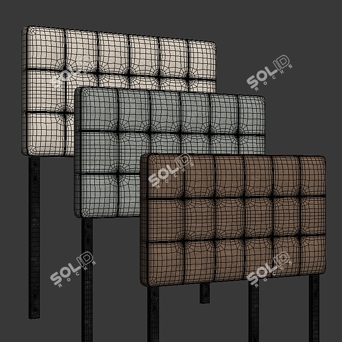 Lily Upholstered Twin Headboard 3D model image 2