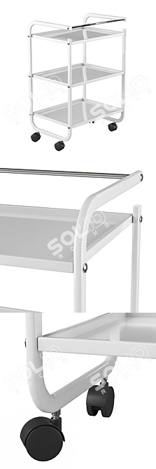 Portable Cosmetic Trolley 3D model image 2