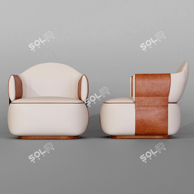 Elegant Comfort: Luxury Chair 3D model image 2