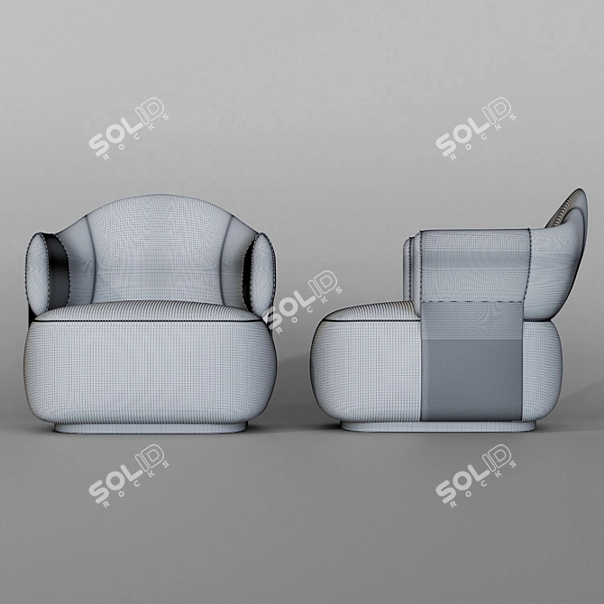 Elegant Comfort: Luxury Chair 3D model image 3