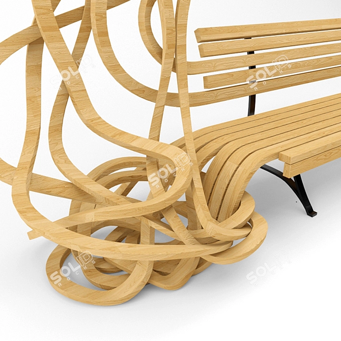 Cultural Reflection Bench 3D model image 2