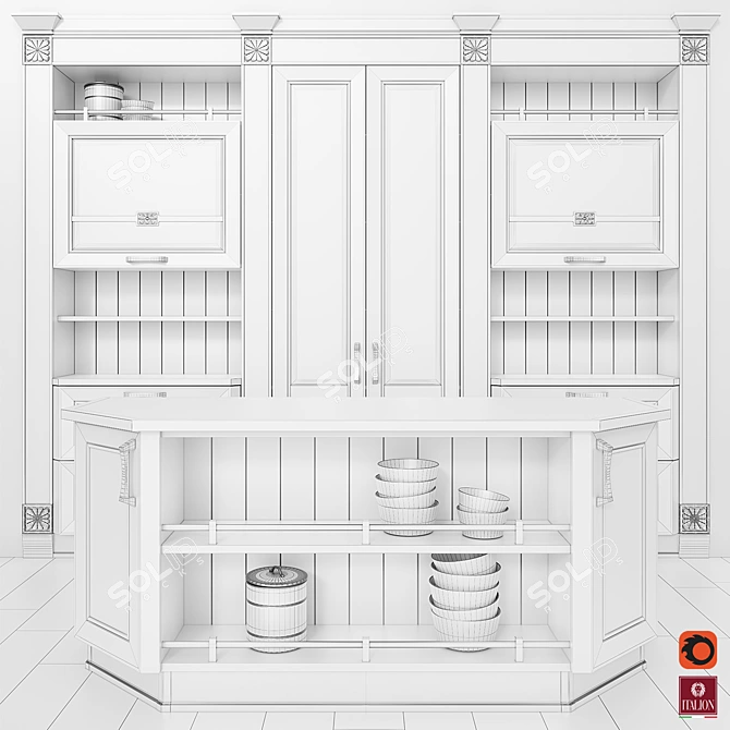 Elegant Italian Furniture 3D model image 2