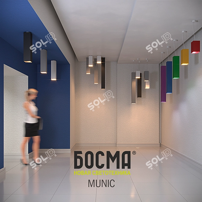 MUNIC P Pendant Light by BOSMA 3D model image 3