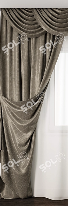 Title: Exquisite Curtain Model 3D model image 2