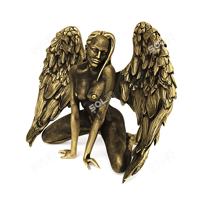 Heavenly Angel Statuette 3D model image 2