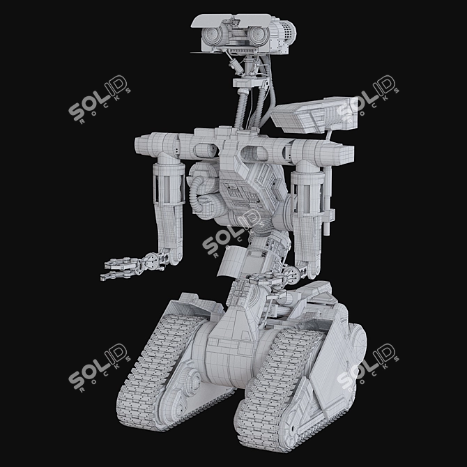 Johnny 5 Smoothing Robot 3D model image 3