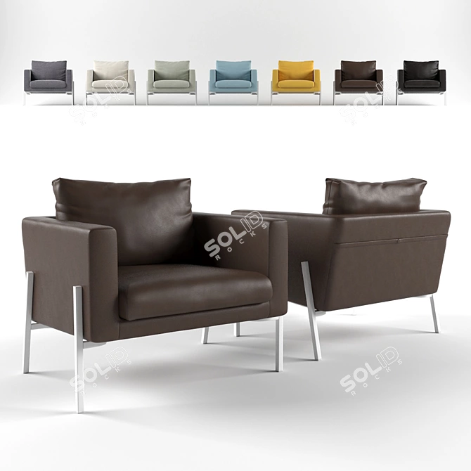 Versatile Ikea Koarp Chair 3D model image 2