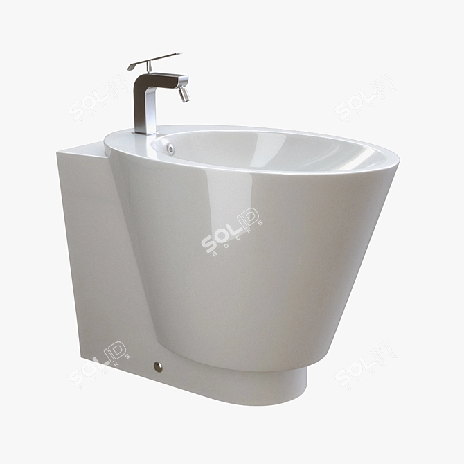 Carabeo Ceramica Bidet - Stylish and Functional 3D model image 1