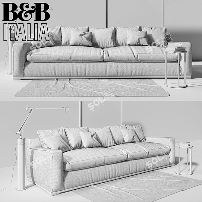 Modern Sofa Set with Imprimatur Design 3D model image 3