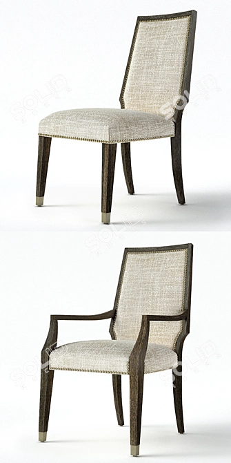 Elegant Bernhardt Clarendon Dining Set 3D model image 2