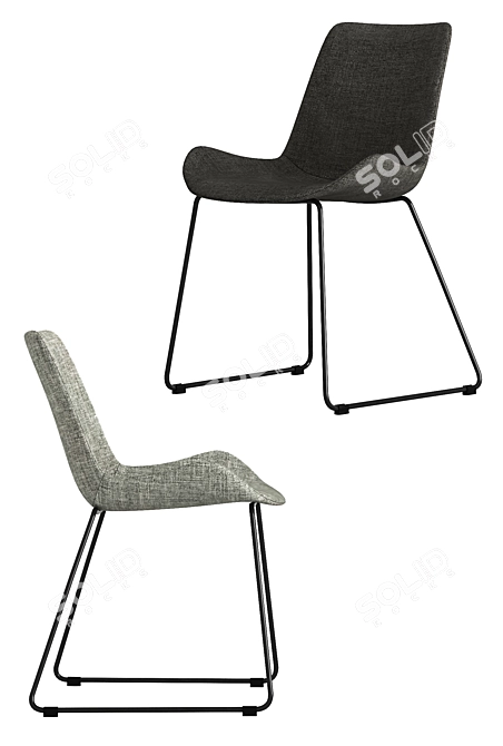 Mitos Table and Cleo Dining Chair Set 3D model image 2