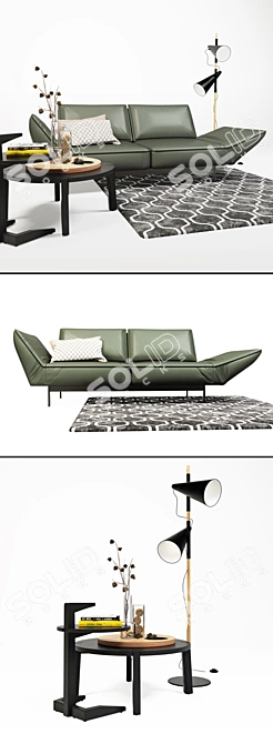 RolfBenz Mera: Stylish Modular Sofa Set 3D model image 2