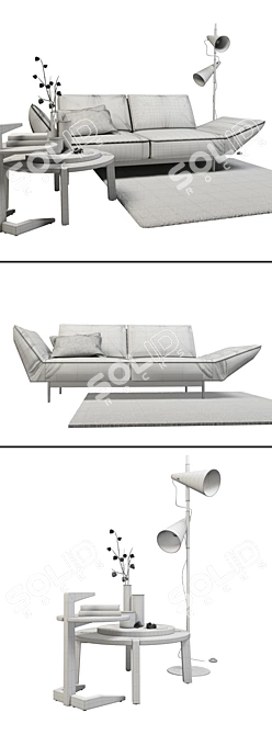 RolfBenz Mera: Stylish Modular Sofa Set 3D model image 3