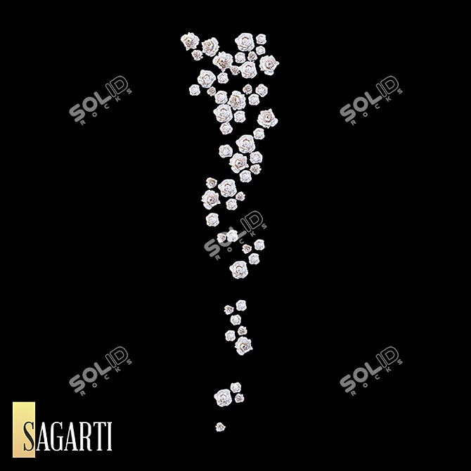 Sagarti Peony Wall Art 3D model image 1