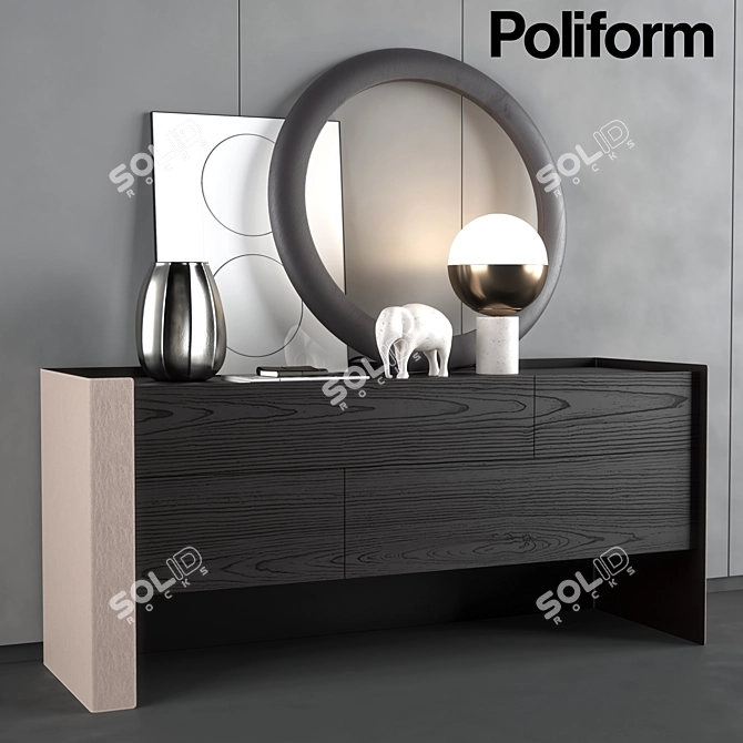 Poliform Chloe Night Complements 3D model image 1