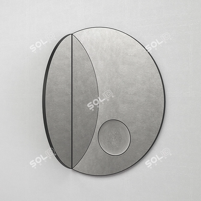 Sleek Circle: Archimede Mirror 3D model image 2
