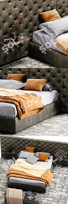 Contemporary Chic: Ditre Italia ECLECTICO Bed 3D model image 2