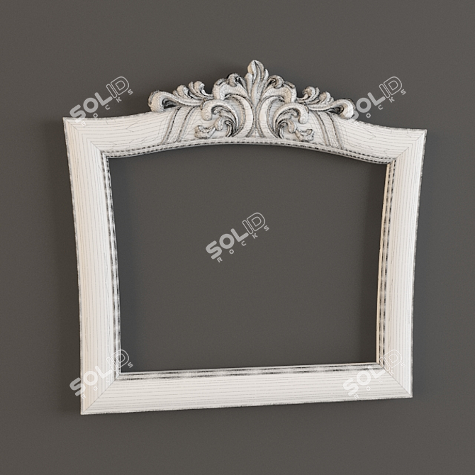 Elegant Carved Frame 3D model image 2