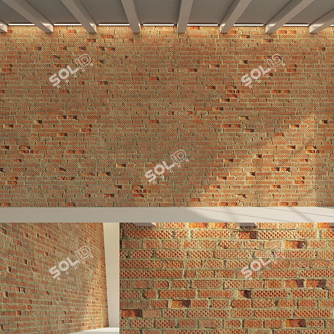 Vintage Weathered Brick Collection 3D model image 1