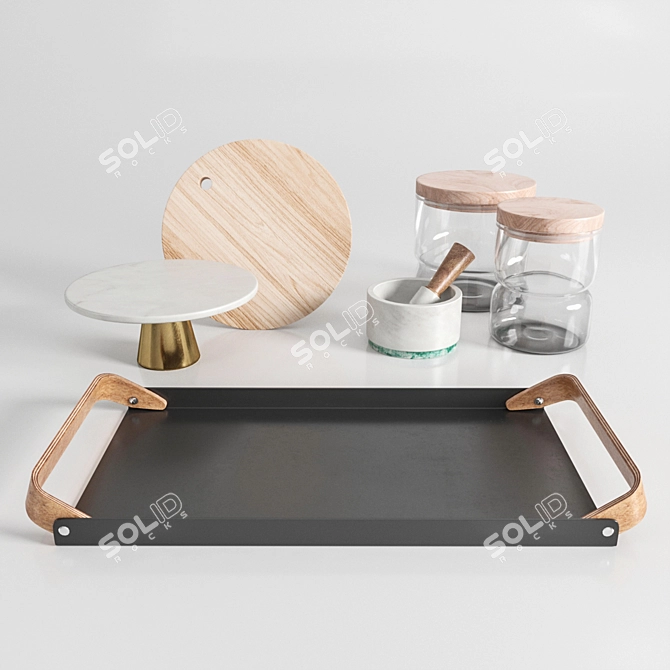 Hübsch Kitchen Essentials Set 3D model image 1