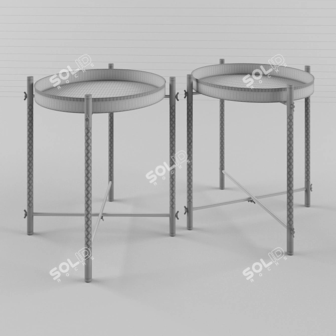 Bottega Veneta Tray Table: Elegant, Versatile, and Stylish 3D model image 2