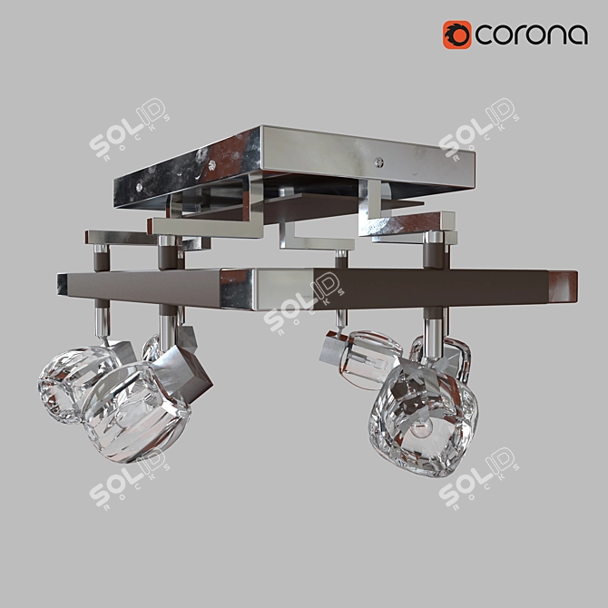 Elegant Crystal Chandelier 3D model image 1