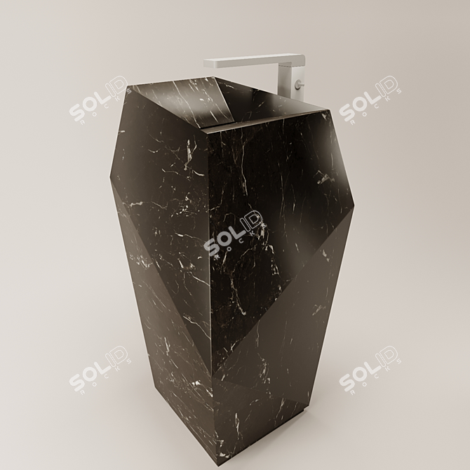 Intersecting Planes Porcelain Basin 3D model image 2