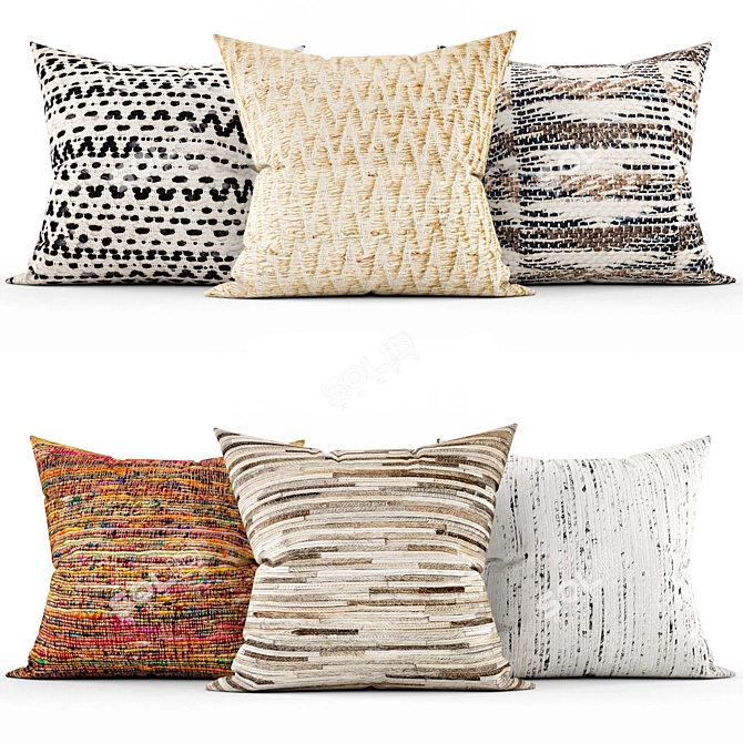 Stylish Cushions for Elegant Décor 3D model image 1