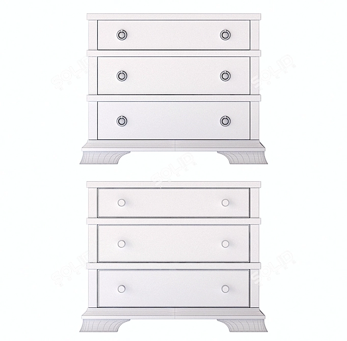 Bernhardt Clarendon Bachelors Chest: Elegant and Functional 3D model image 3