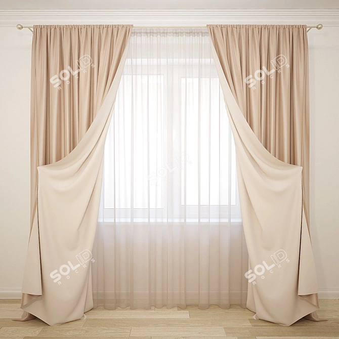 Shadow Curtains 3D model image 1