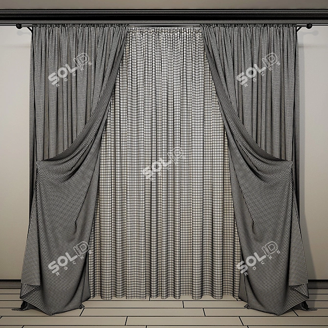 Shadow Curtains 3D model image 2