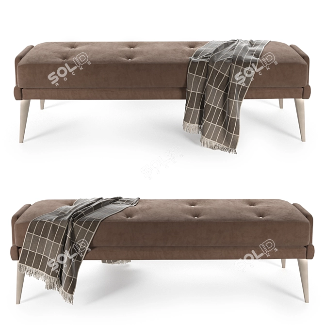 Cozy Slumber Bed Bench 3D model image 1