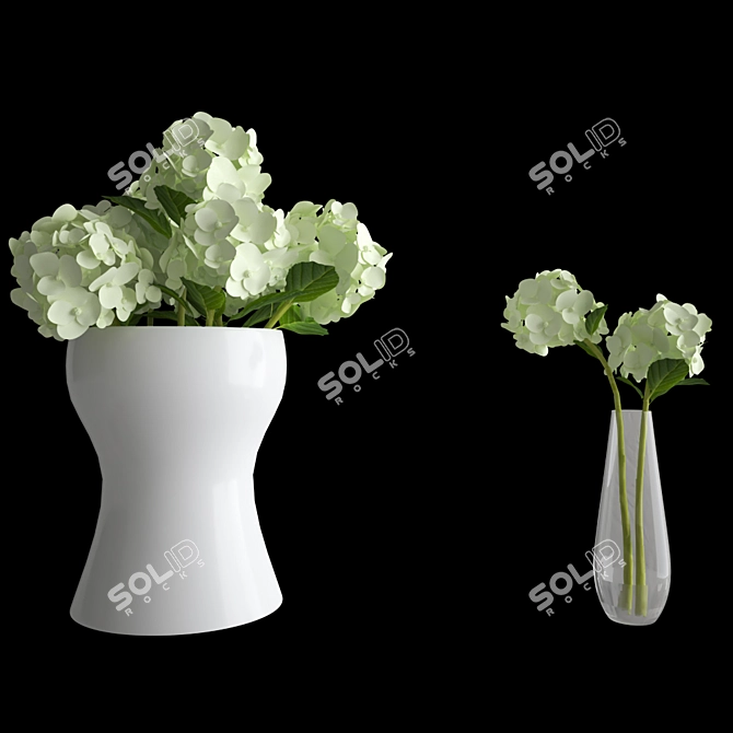 Elegant Tableware Set 01 3D model image 3