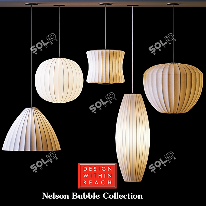 Modern Bubble Ceiling Light 3D model image 1