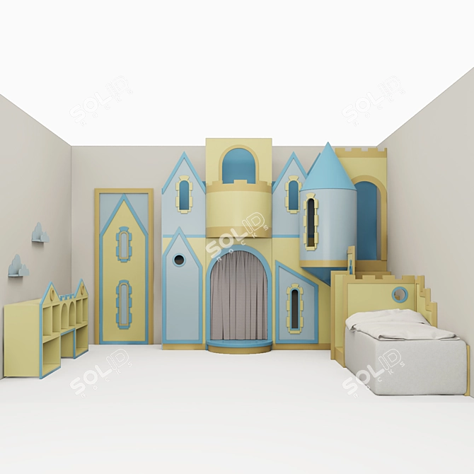 Custom-made Baby Furniture - "Castle" Design 3D model image 1