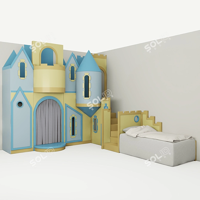 Custom-made Baby Furniture - "Castle" Design 3D model image 2