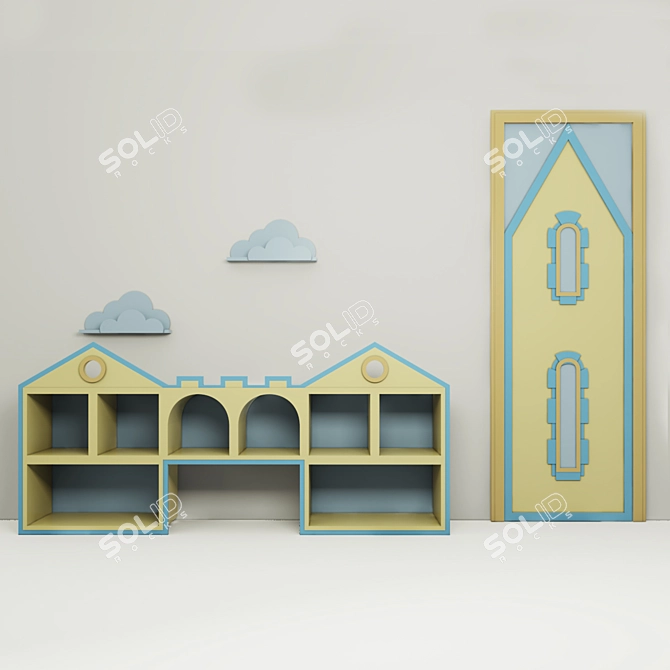 Custom-made Baby Furniture - "Castle" Design 3D model image 3